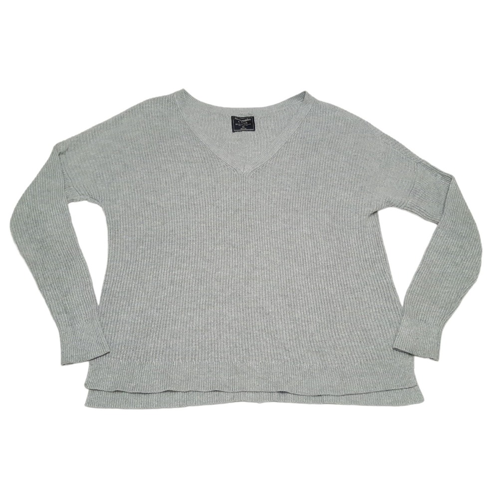 Abercrombie and Fitch Sweater Womens‎ XS Gray Oversized Long Sleeve Ribbed